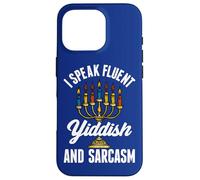 Citazione ebraica I Speak Fluent Yiddish E Sarcasmo Ebreo divertente Custodia per iPhone 16 Pro