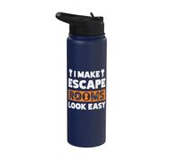 Citazione Exit Room I Make Escape Rooms Look Easy Group Game Stainless Steel Insulated Water Bottle