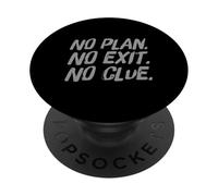Citazione "I Hate War Say No To War No Plan No Exit No Clue PopSockets PopGrip Adesivo