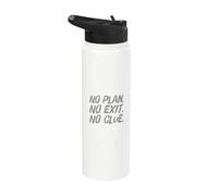 Citazione "I Hate War Say No To War No Plan No Exit No Clue Stainless Steel Insulated Water Bottle