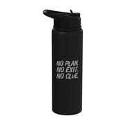 Citazione "I Hate War Say No To War No Plan No Exit No Clue Stainless Steel Insulated Water Bottle