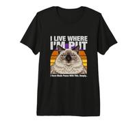 Citazione I Live Where I'm Put Cat I Have Made Peace Maglietta Premium