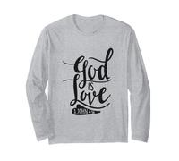 Citazione in versi biblici cristiani di Dio è Amore Maglia a Manica