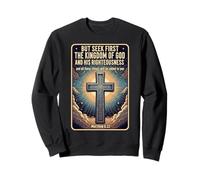 Citazione in versi biblici cristiani Seek First The Kingdom of God Felpa