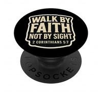 Citazione in versi biblici cristiani Walk By Faith Not By Sight Jesus PopSockets PopGrip Adesivo