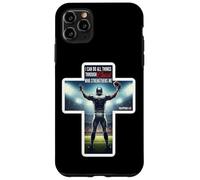 Citazione in versi biblici del giocatore di football cristiano Filippesi 4:13 Custodia per iPhone 11 Pro Max