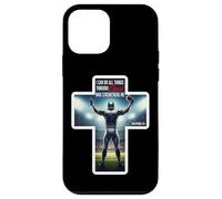 Citazione in versi biblici del giocatore di football cristiano Filippesi 4:13 Custodia per iPhone 12 mini