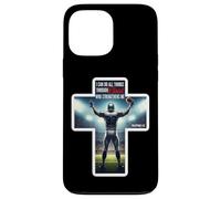 Citazione in versi biblici del giocatore di football cristiano Filippesi 4:13 Custodia per iPhone 13 Pro Max