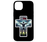 Citazione in versi biblici del giocatore di football cristiano Filippesi 4:13 Custodia per iPhone 14 Plus