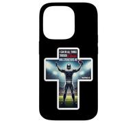 Citazione in versi biblici del giocatore di football cristiano Filippesi 4:13 Custodia per iPhone 14 Pro