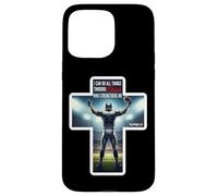 Citazione in versi biblici del giocatore di football cristiano Filippesi 4:13 Custodia per iPhone 15 Pro Max