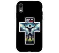 Citazione in versi biblici del giocatore di football cristiano Filippesi 4:13 Custodia per iPhone XR