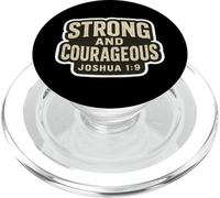 Citazione in versi biblici forti e coraggiosi Christian Joshua 1:9 PopSockets PopGrip per MagSafe