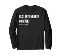 Citazione in versi biblici His Love Endures Forever Maglia a Manica