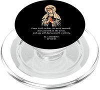 Citazione ispiratrice di Santa Caterina e design per cattolico PopSockets PopGrip per MagSafe