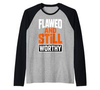 Citazione ispiratrice imperfetta e Ancora degna Maglia con Maniche Raglan