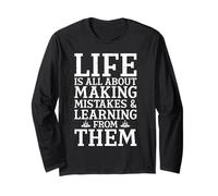 Citazione ispiratrice Life is All About Making Mistakes Funny Maglia a Manica