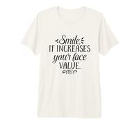 Citazione ispiratrice Smile It Increases Your Face Value Maglietta Premium
