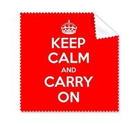 Citazione Keep Calm and Carry On rosso bianco British Royal Crown War Peace poster illustrazione modello occhiali panno di pulizia del pulitore dello schermo 5PCS