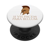Citazione latina - Si Vis Pacem Para Bellum - Casco Spartano PopSockets PopGrip Adesivo