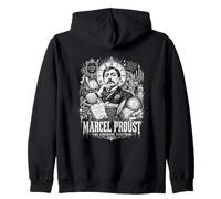 Citazione Marcel Proust Time Remembers Everything Felpa con Cappuccio