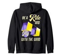 Citazione motivazionale "Be a Kite and Fly with the Wind" Felpa con Cappuccio