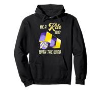 Citazione motivazionale "Be a Kite and Fly with the Wind" Felpa con Cappuccio