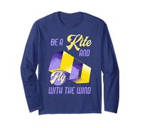 Citazione motivazionale "Be a Kite and Fly with the Wind" Maglia a Manica