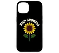 Citazione motivazionale con girasole per continuare a crescere Custodia per iPhone 13