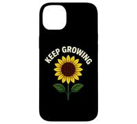 Citazione motivazionale con girasole per continuare a crescere Custodia per iPhone 14 Plus