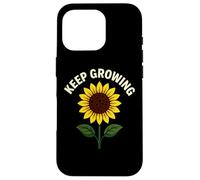 Citazione motivazionale con girasole per continuare a crescere Custodia per iPhone 16 Pro
