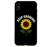 Citazione motivazionale con girasole per continuare a crescere Custodia per iPhone XS Max