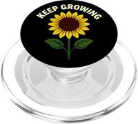 Citazione motivazionale con girasole per continuare a crescere PopSockets PopGrip per MagSafe