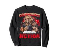 Citazione motivazionale "Confidence Earned Through Action Lion Felpa