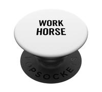 Citazione motivazionale del cavallo da lavoro laborioso PopSockets PopGrip Adesivo