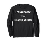 Citazione Motivazionale di Living Proof That Change Works Maglia a Manica