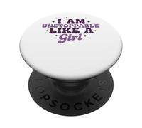 Citazione motivazionale I Am Unstoppable Like A Girl PopSockets PopGrip Adesivo