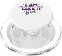 Citazione motivazionale I Am Unstoppable Like A Girl PopSockets PopGrip per MagSafe