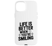 Citazione motivazionale Life is Better When You're Smiling Custodia per iPhone 15 Plus