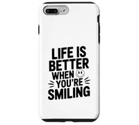 Citazione motivazionale Life is Better When You're Smiling Custodia per iPhone 7 Plus/8 Plus