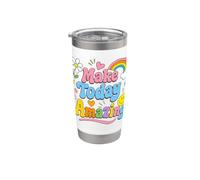 Citazione motivazionale "Make Today Amazing Growth Mindset" Bicchiere termico in acciaio inox doppia parete