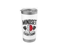 Citazione motivazionale Mindset Is Everything Bicchiere termico in acciaio inox doppia parete