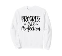 Citazione Motivazionale Progress Over Perfection Felpa