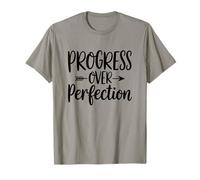 Citazione Motivazionale Progress Over Perfection Maglietta