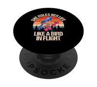 Citazione motivazionale "She Rules Her Life Like A Bird In Flight" PopSockets PopGrip Adesivo
