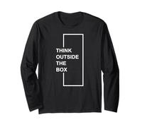 Citazione Motivazionale Thinking Outside The Box, Arte Minimalista Maglia a Manica