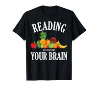 Citazione per Gli Amanti dei Libri per i Lettori La Lettura è Cibo per Il Tuo Cervello Maglietta