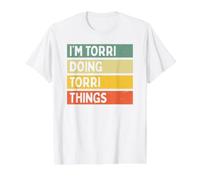 Citazione Personalizzata Divertente con Scritta I'm Torri Doing Torri Things Maglietta con Stampa Grafica Economica