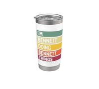 Citazione personalizzata divertente I'm Bennett Doing Bennett Things Bicchiere termico in acciaio inox doppia parete