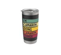 Citazione personalizzata divertente I'm Camaron Doing Camaron Things Bicchiere termico in acciaio inox doppia parete
